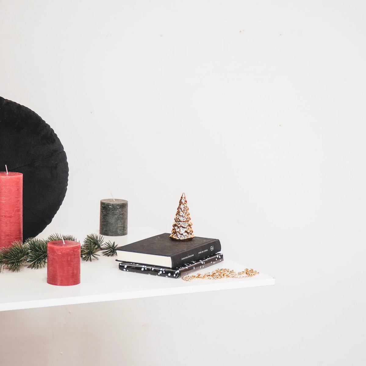 Ornament - Kerstboom - Keramiek - Goud - 5x5x11cm