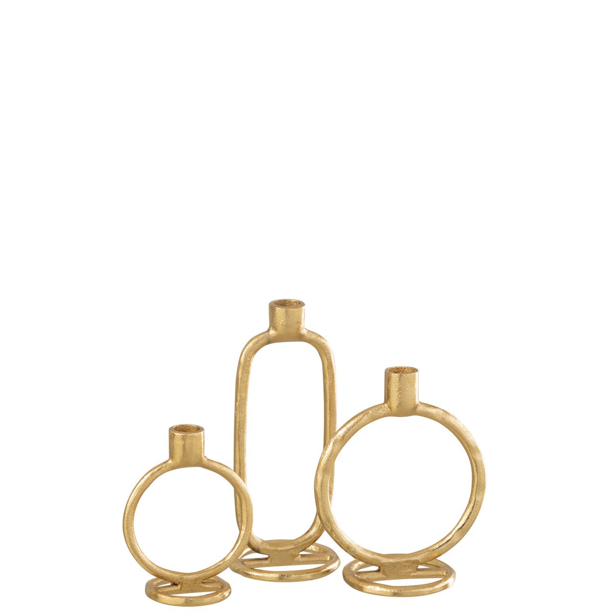 J-Line Kaarshouder Ring Aluminium Goud Large
