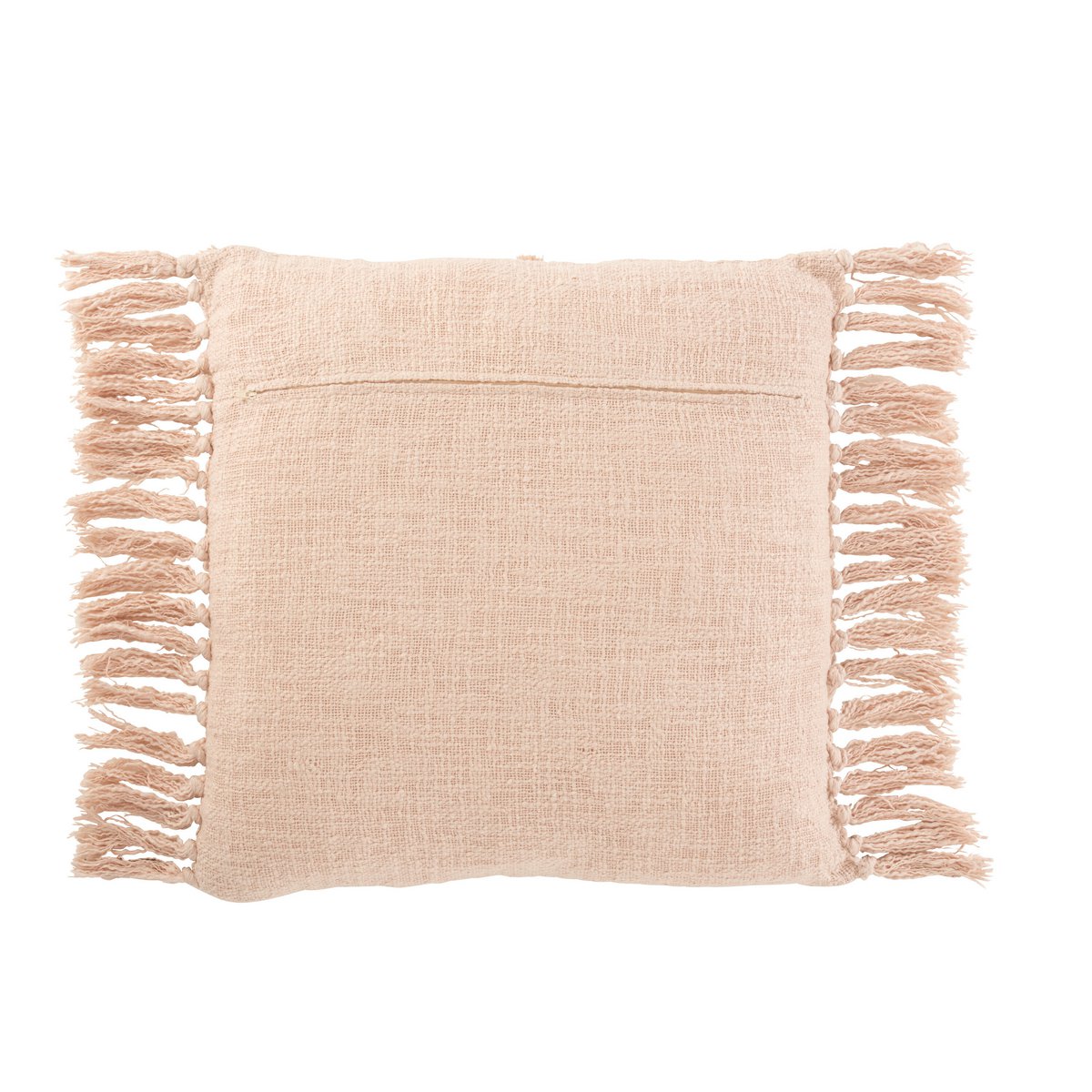 J-Line kussen Vierkant Ruit - katoen - polyester - roze