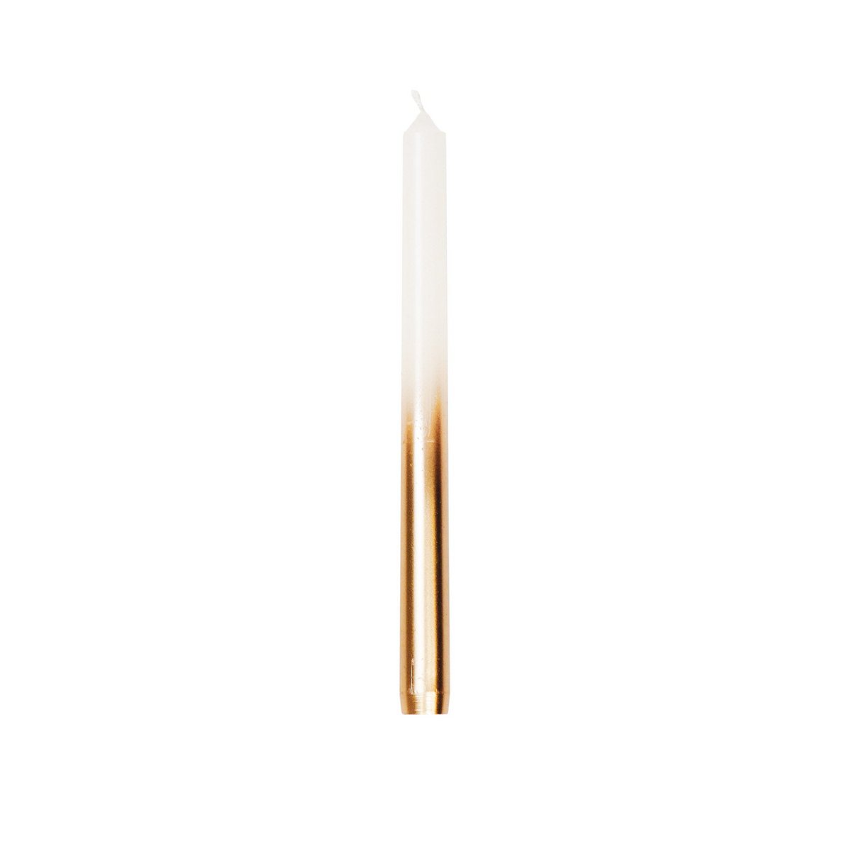 Tapers - Dipdye -Wax- Wit/Goud - S4 - 25,8x9,5x2,5cm