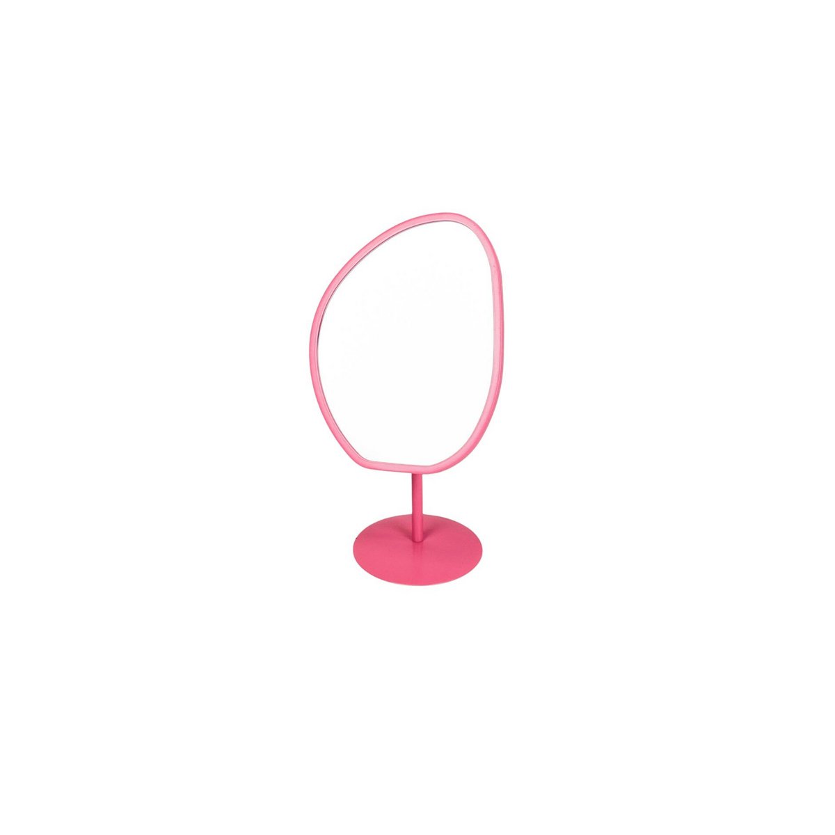 Make Up Mirror Round - Pink - 16,5x12x31,5 cm