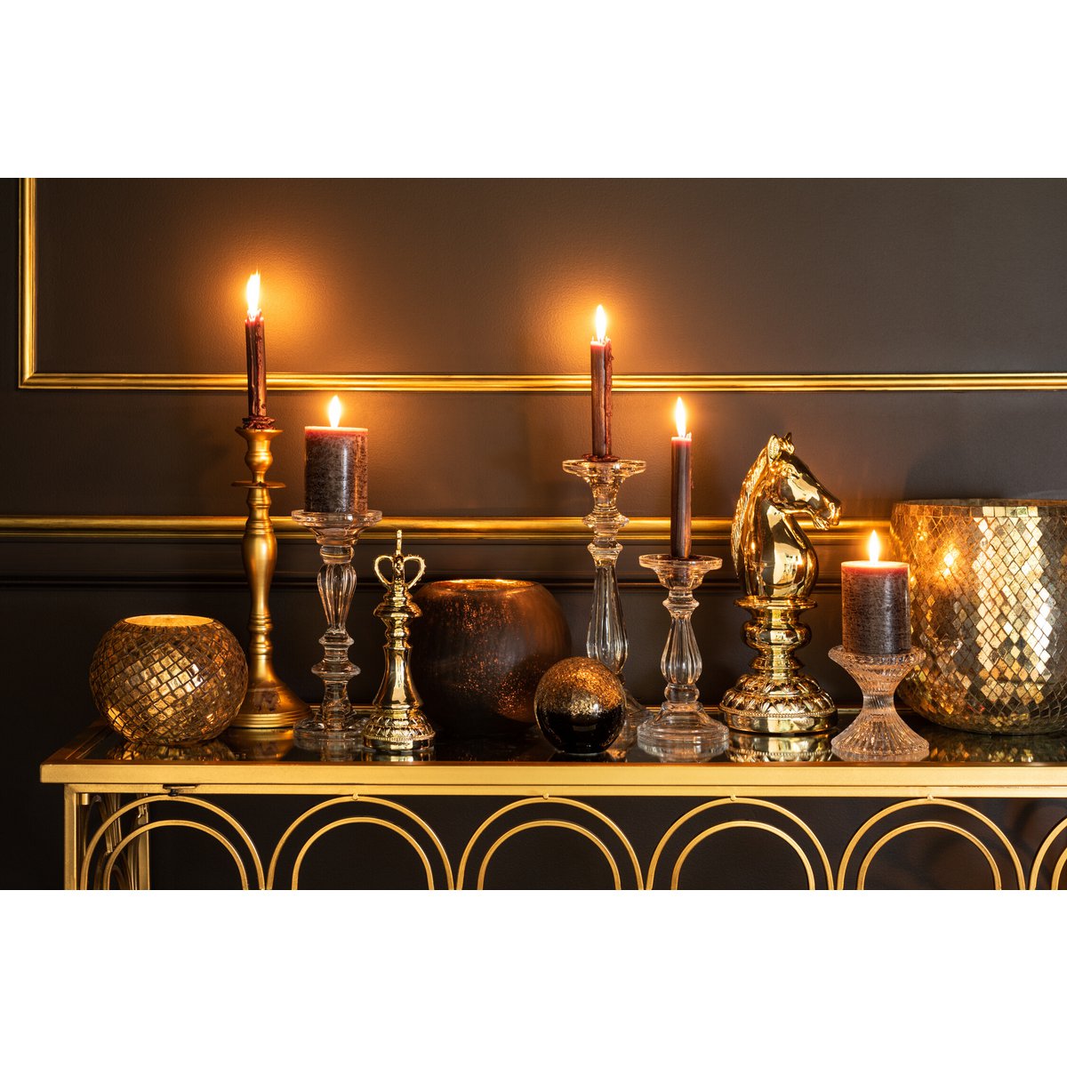 J-Line Kaarshouder - glas - transparant - medium