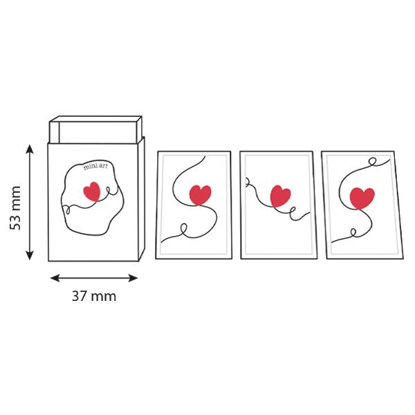 DIY Mini Art – Love Red (4 pcs)
