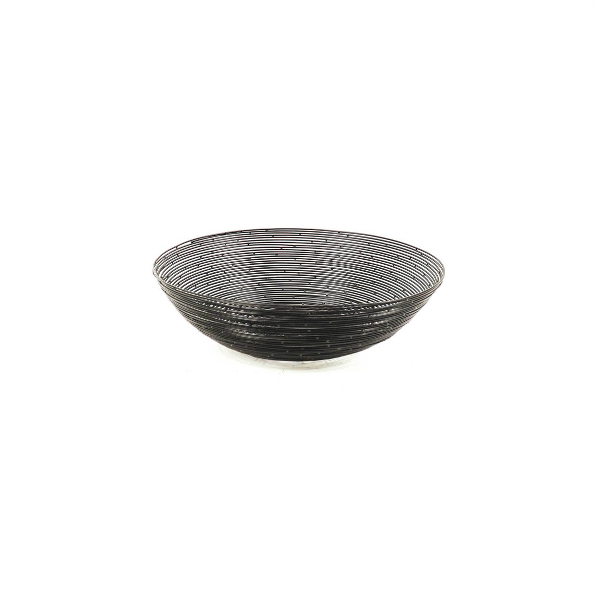 Kom - Bedraad Staal - Zwart - 34x34x10cm