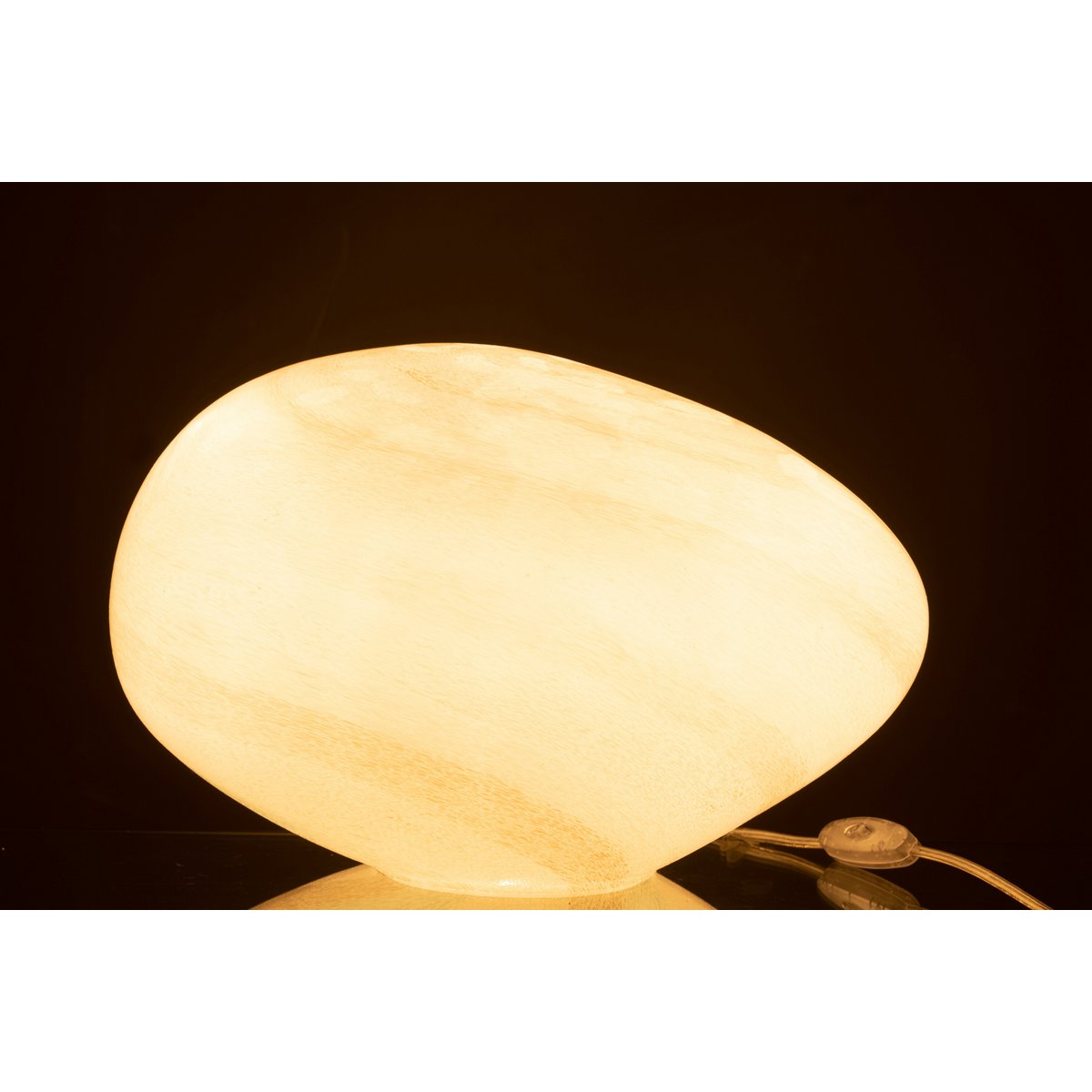 J-Line lamp Parel Ovaal - glas - wit