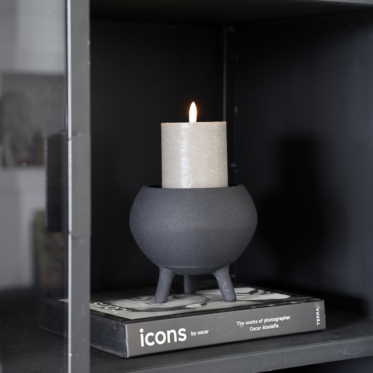 Kandelaar Luro rough black