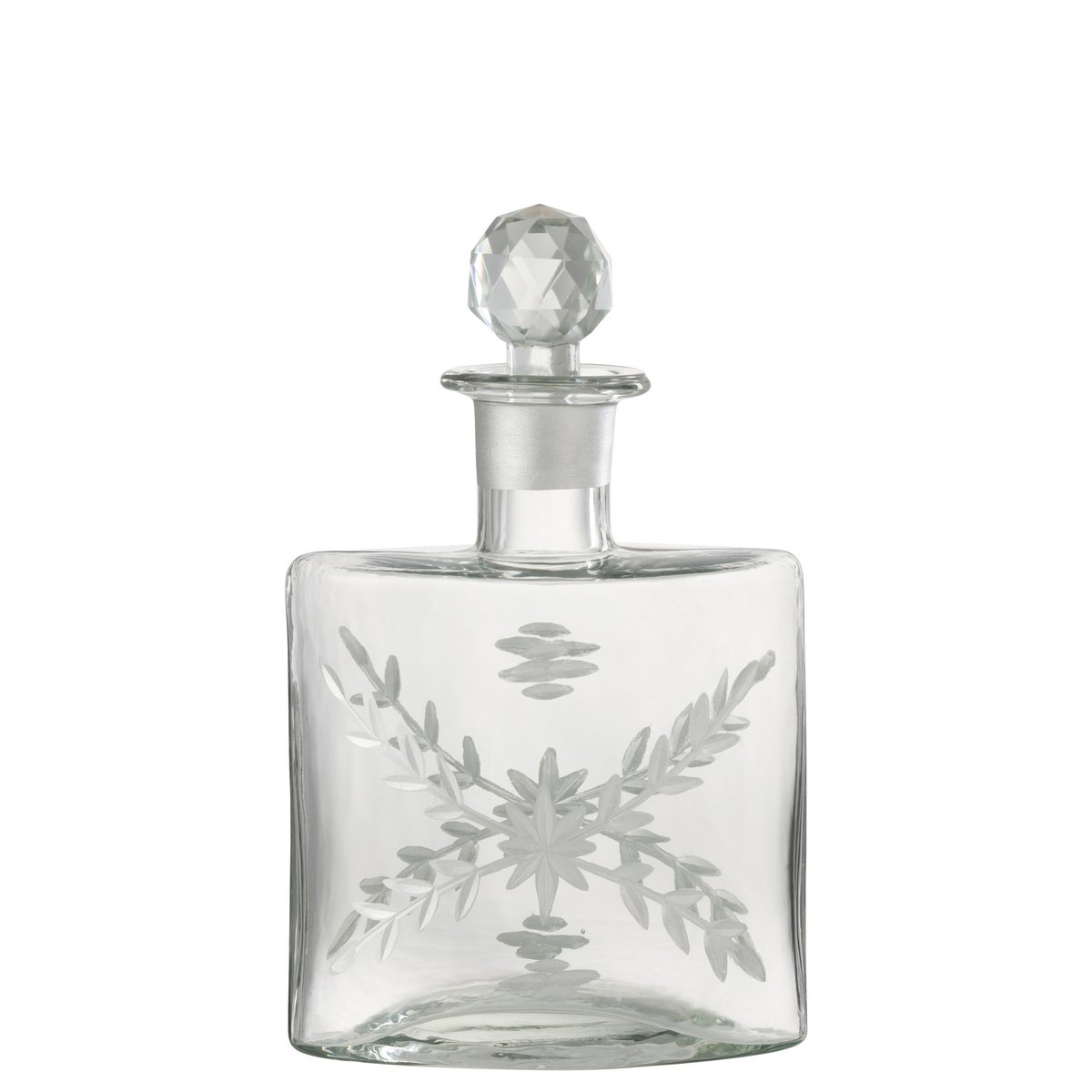 J-Line karaf Chloe Ovaal - glas - transparant/goud
