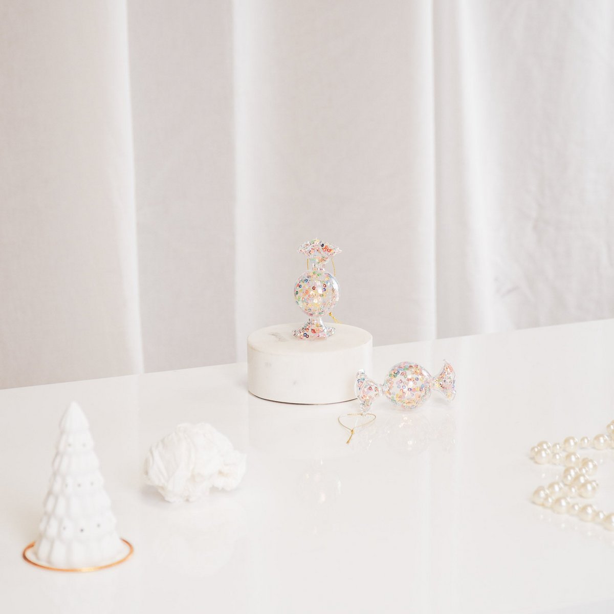 Ornament Kersthanger - Snoep - Glas - 7,5x4x4cm