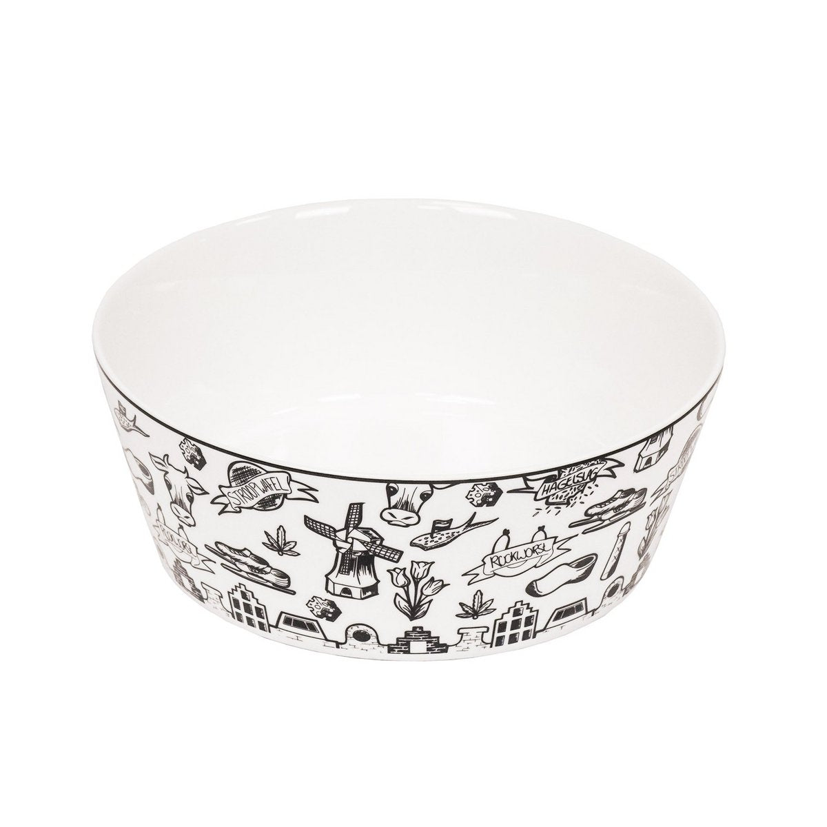 Kom - Hollands Zwart - Newbone China - 17,5x17,5x6,5cm