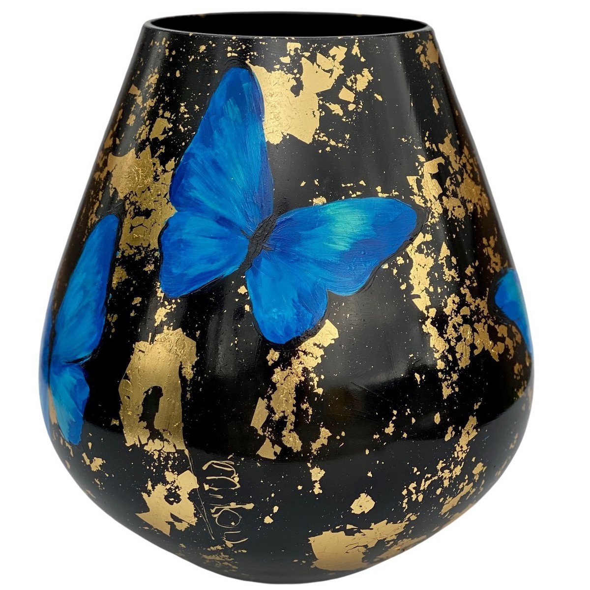 Vaas Tasman butterfly blue Ø26 x H28 cm