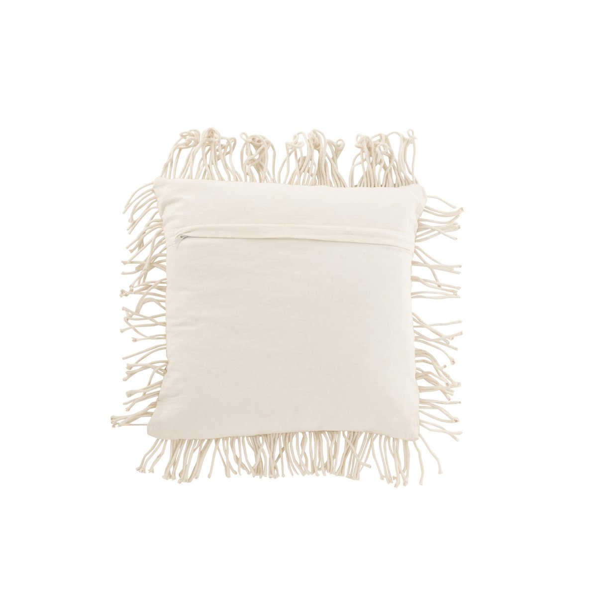 J-Line kussen Cosy Diamant - katoen - gebroken wit