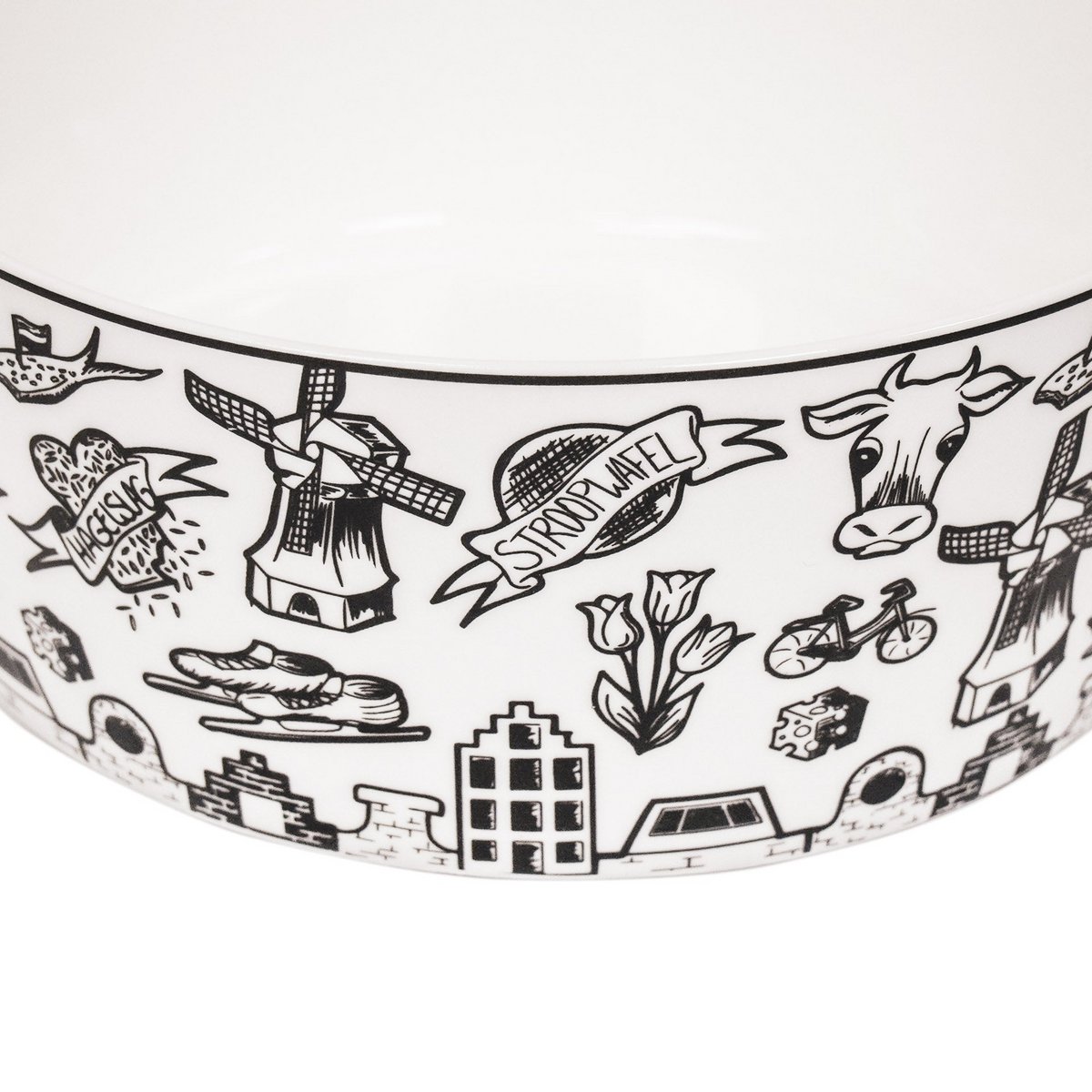 Kom - Hollands Zwart - Newbone China - 14,5x14,5x6cm