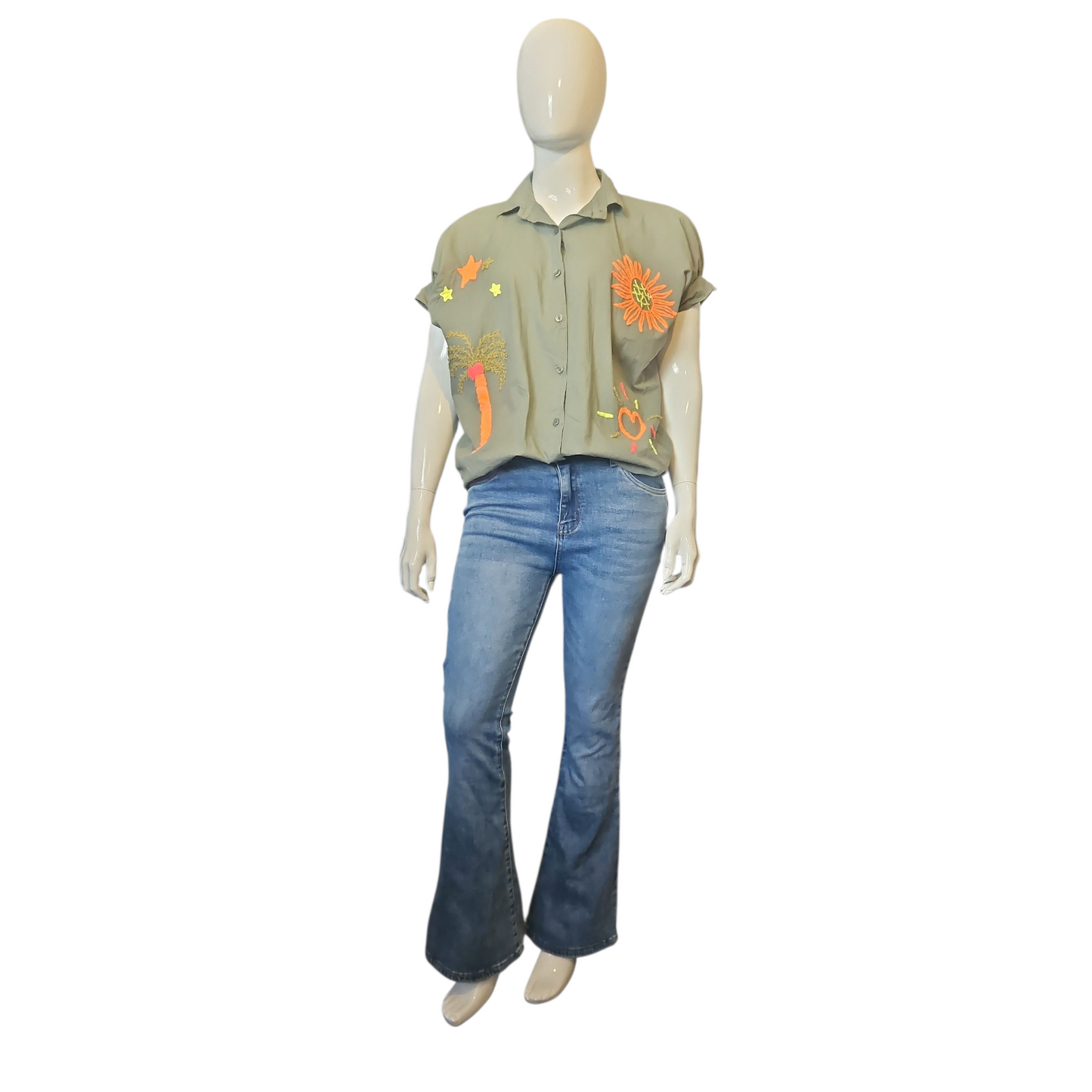 Vrolijke blouse onesize 42-46