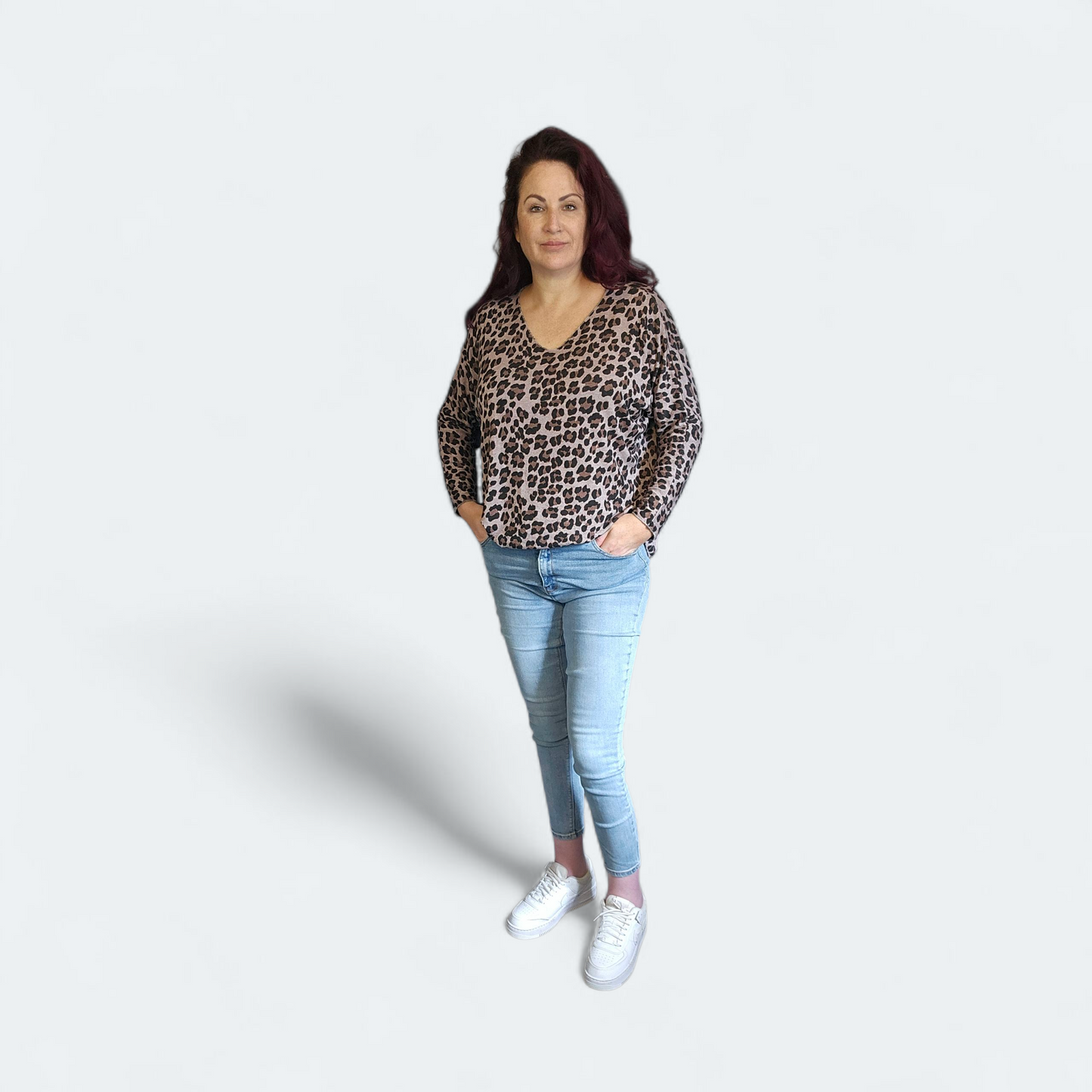 Truitje panterprint taupe