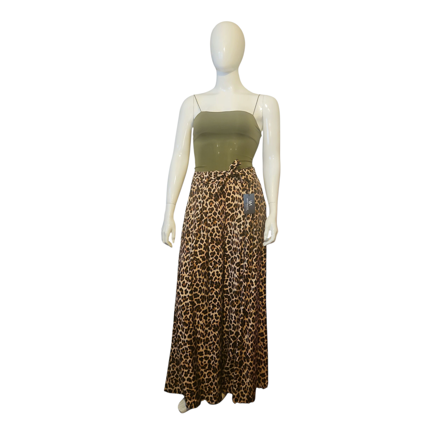 Leopard wijde broek