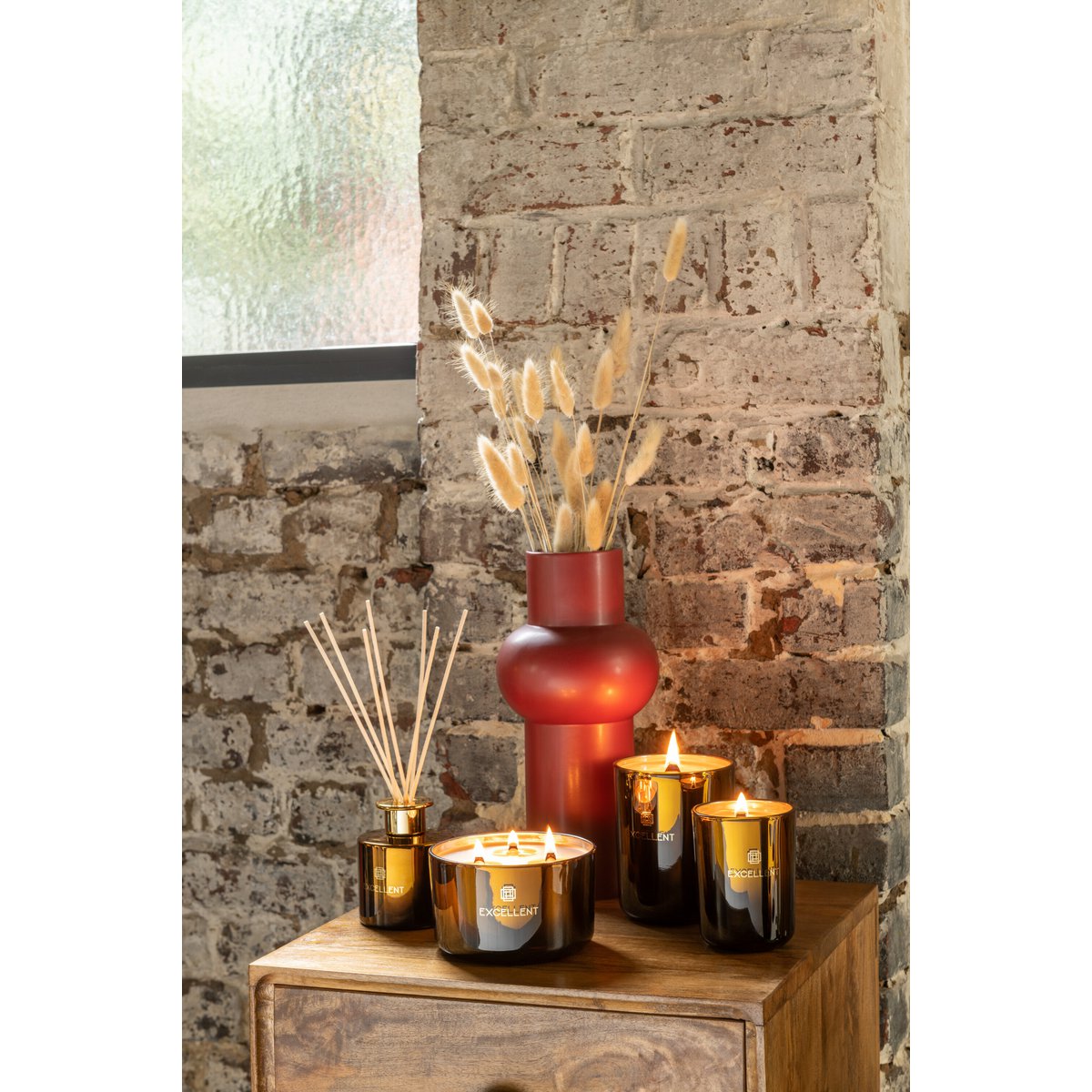 J-Line Geurkaars Excellent Golden Honey Oker Small-50U