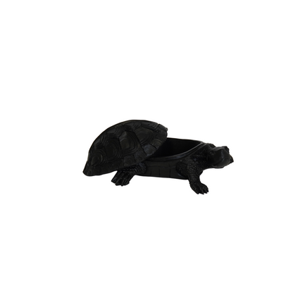 Schildpaddoos - Polyresin - Zwart - 15,5x13,5x7,5cm