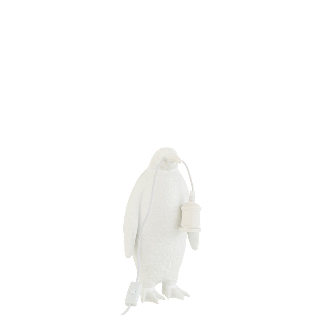 J-Line tafellamp Pinguïn - resine - wit - small