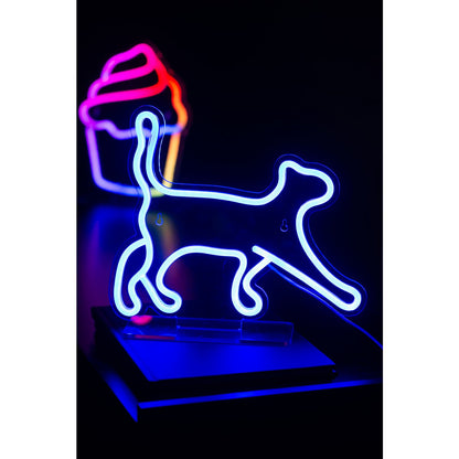 Neonlicht wandelende kat