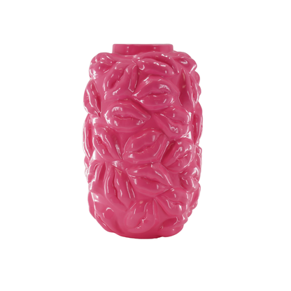 Vaas - Kisses - Keramiek - Neon Roze - 17x17x27cm