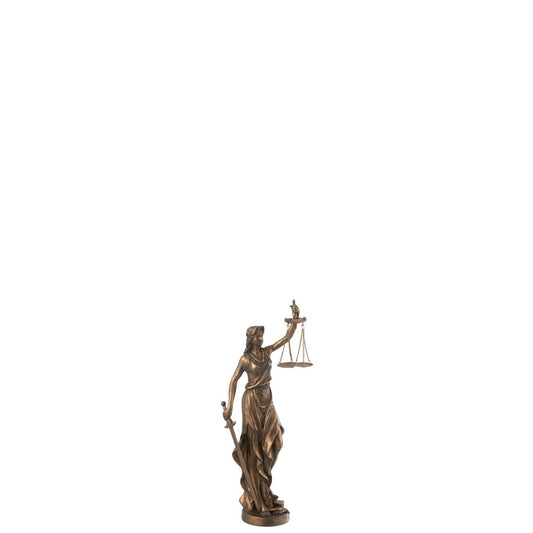 J-Line Vrouw Justitia Resin Koper Small