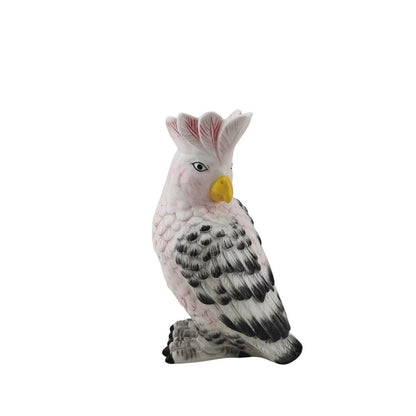 VASE-Cockatoe-Dolomite-roze/ groen-14-x10.5x22cm