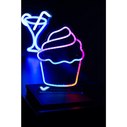 Neonlicht kleur veranderende cupcake