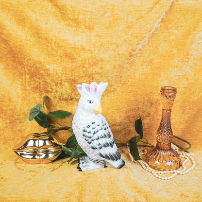 VASE-Cockatoe-Dolomite-roze/ groen-14-x10.5x22cm