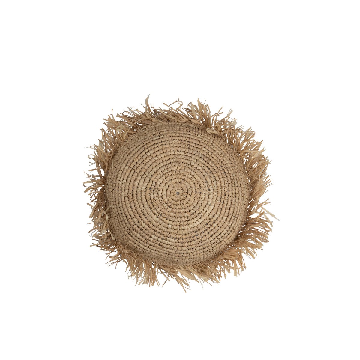 J-Line kussen Jeff Rond - rotan - naturel - small