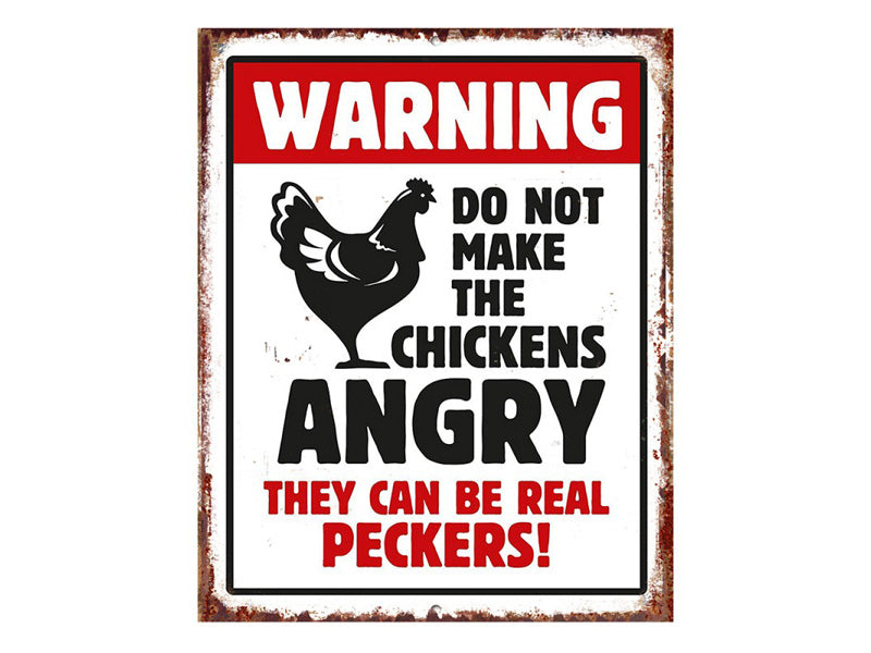 Tekstbord - DO NOT make the chicken ANGRY