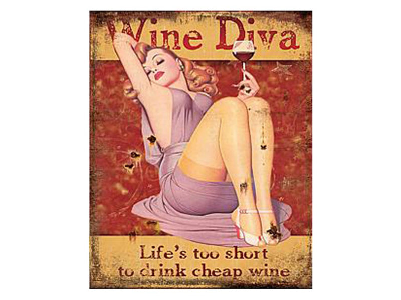 Tekstbord - Wine Diva