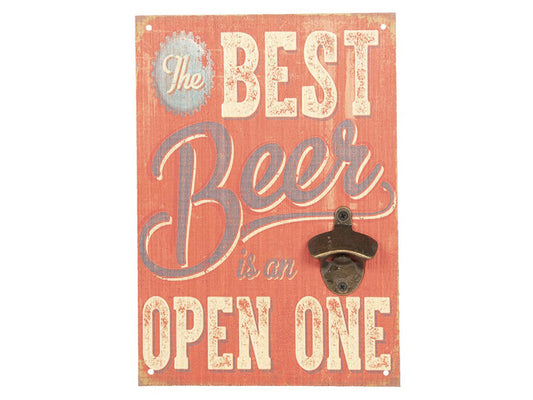 Tekstbord - The best beer is an open one