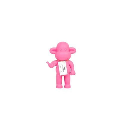 Ornament - hang losse aap beeldje 'de legende' - roze - 11x7x19cm