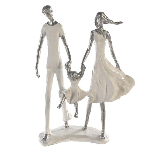 Polysculptuur "Familie" wit/zilver
