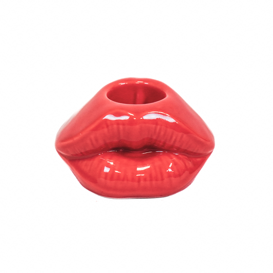 Housevitamin Lips Don't Lie Kandelaar - Rood - 7x5,5x4cm