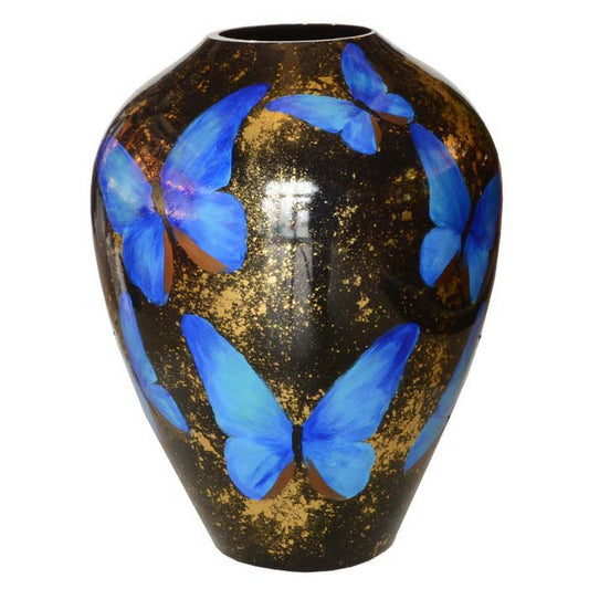 Vaas Kander M butterfly gold blue Ø27,5 x H35 cm