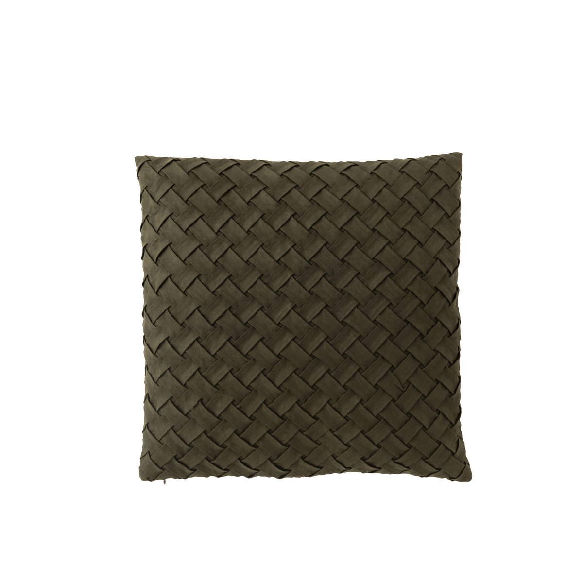 J-Line kussen Gewoven - polyester - groen