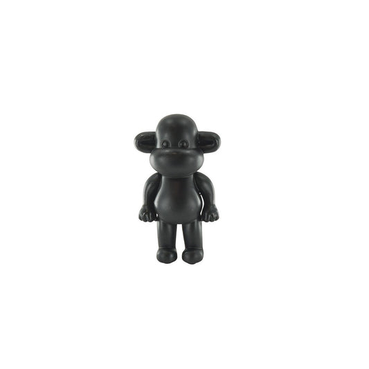 Ornament - aap -beeldje 'de legende'- polyresin - zwart - 20,5x13,5x35cm