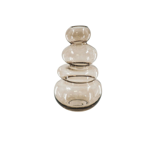 Vaas - Biologisch - Glas - Bruin - 16x14x27cm