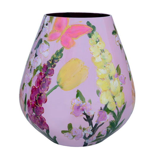 Vaas Tasman M pink summer flower Ø26 x H28 cm