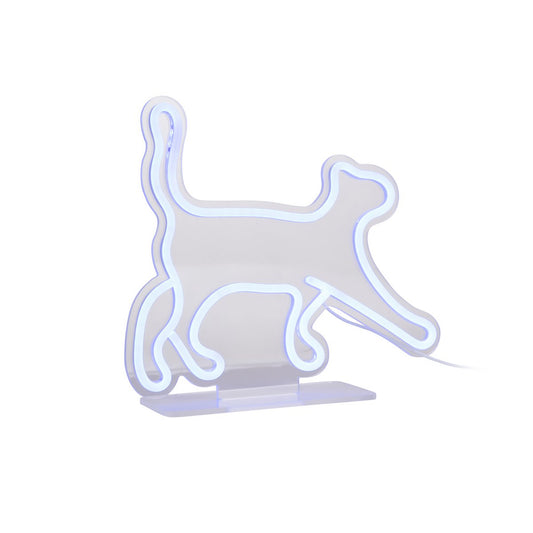 Neonlicht wandelende kat