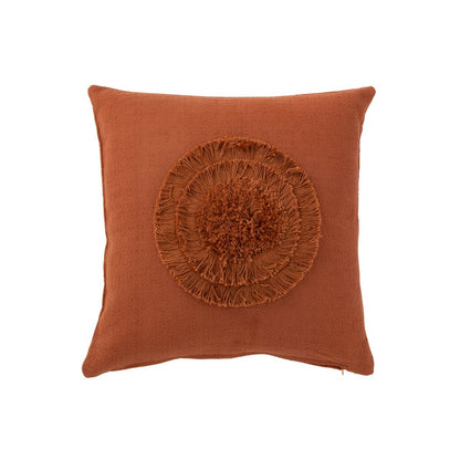 J-Line kussen Cirkel - textiel - terracotta