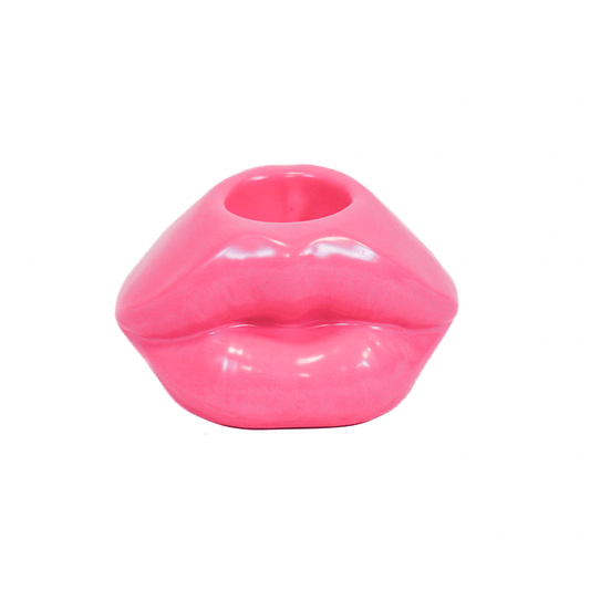 Housevitamin Lips Don't Lie Kandelaar - Neon Roze - 7x5,5x4cm