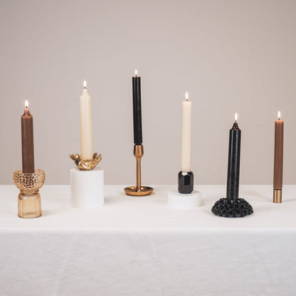 Tapers - Groot -XL-Wax- Taupe -Display 12 stuks - 3x25 cm