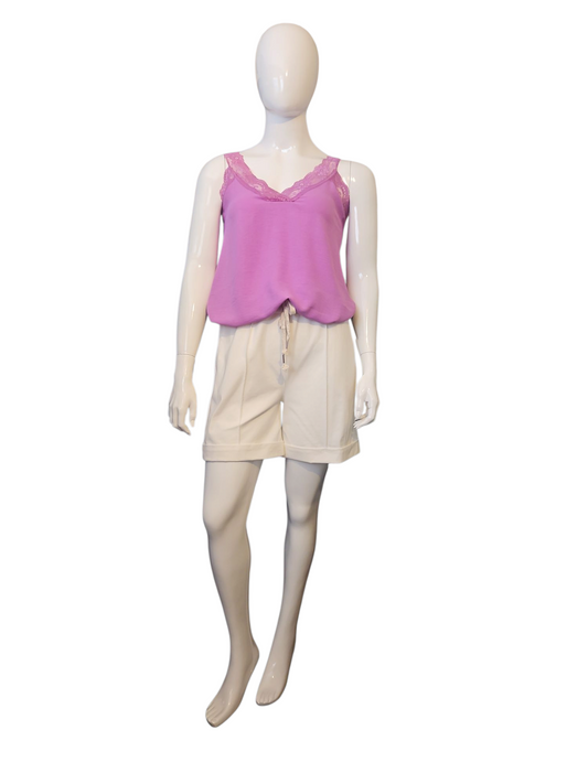 Top met Kant – V-hals & Spaghettibandjes Meerdere kleuren  - One Size
