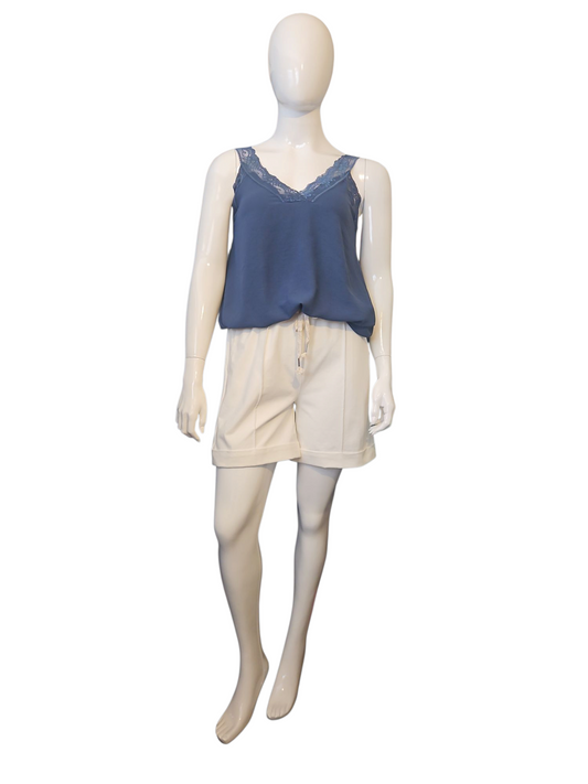 Top met Kant – V-hals & Spaghettibandjes Meerdere kleuren  - One Size