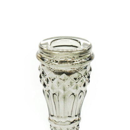 Kaarshouder - Glas - Smokey - 10x21cm