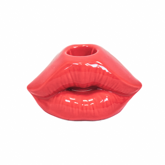 Housevitamin Lips Don't Lie Kandelaar - Rood - 10,5x6,5x5,5cm