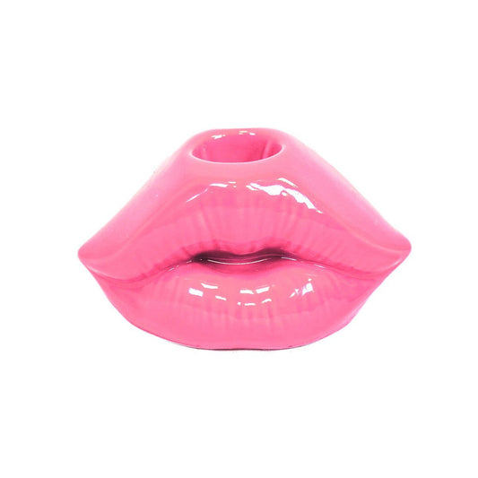 Housevitamin Lips Don't Lie Kandelaar - Neon Roze - 10,5x6,5x5,5cm