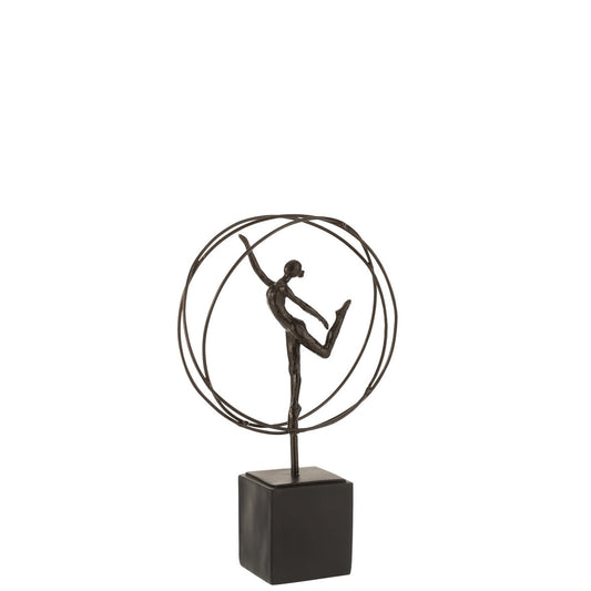 J-Line Gymnaste In Cirkel Poly Donkerbruin